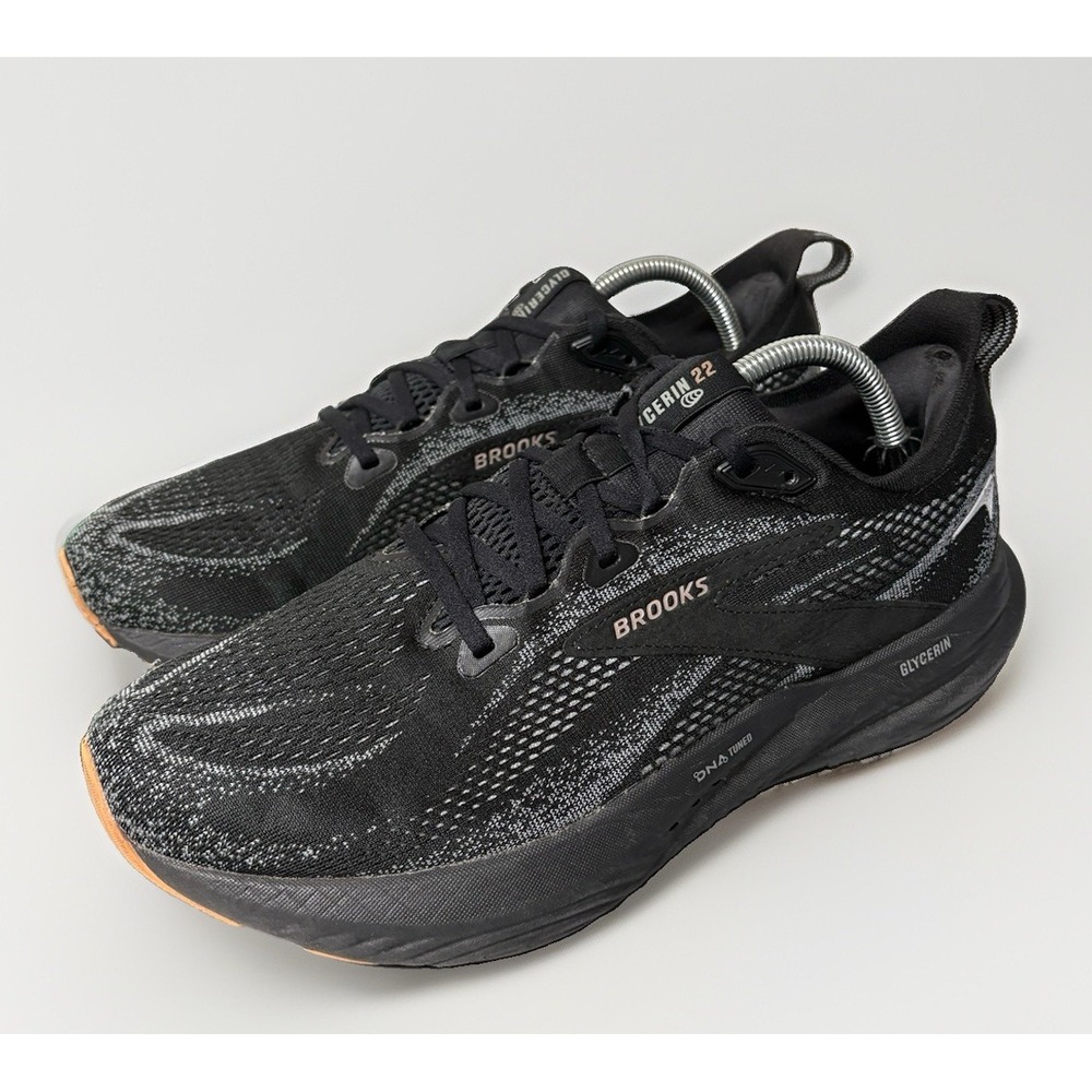 Brooks Glycerin 22 Men's 9.5 D Black Gray Running Shoes 1104451D089
